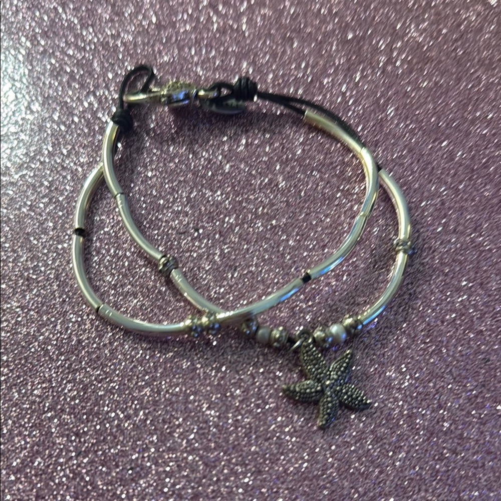 Lizzy James Silver Starfish Charm Bracelet/Anklet